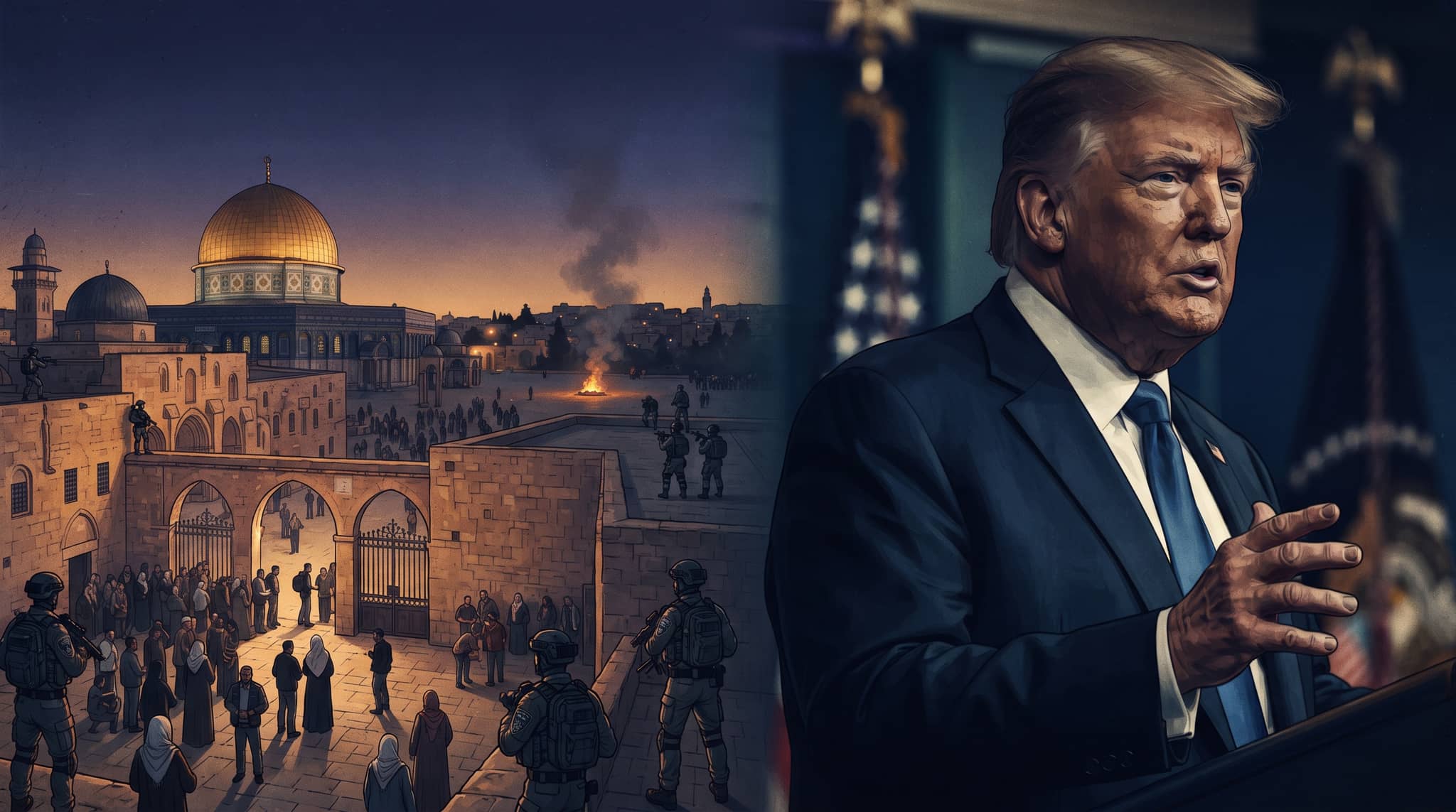 Trump Signals Potential Massive Attack Against Iran as Temple Mount Tensions Surge