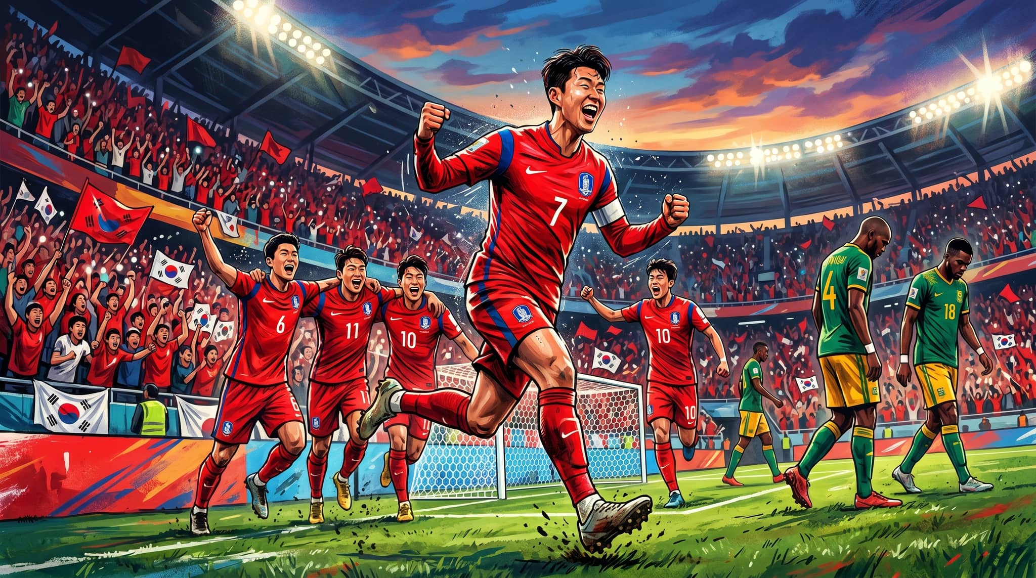 Son Heung-min Leads South Korea Past South Africa in Group A Opener