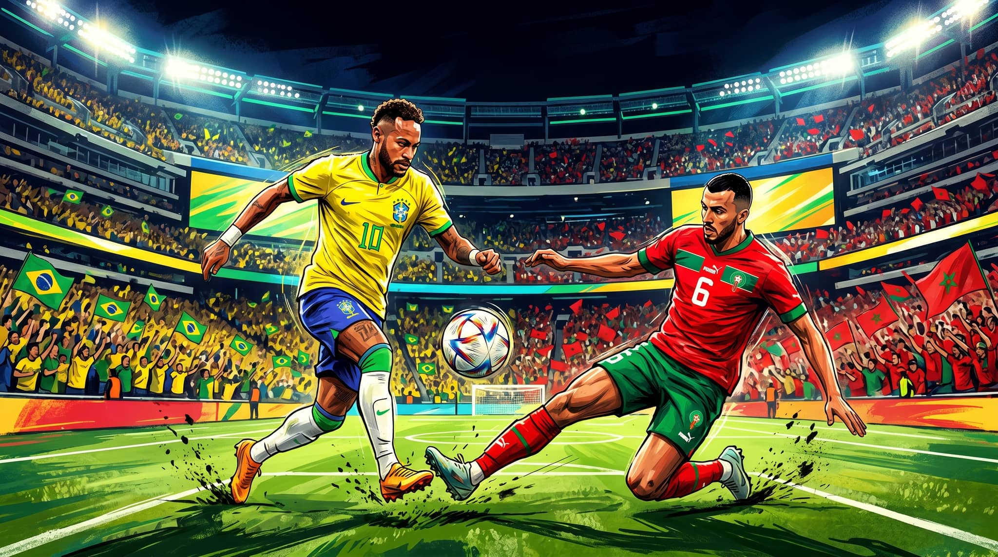 Brazil and Morocco Clash in World Cup Group C Opener at MetLife Stadium