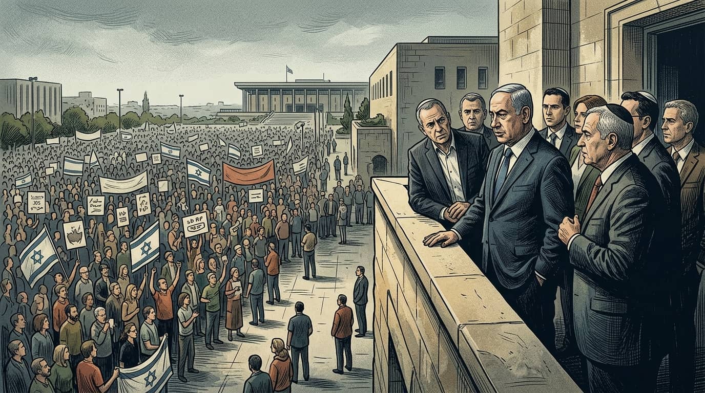 Israeli Protest Wave Tests Netanyahu Coalition as Judicial Overhaul Sparks Largest Rally in Months