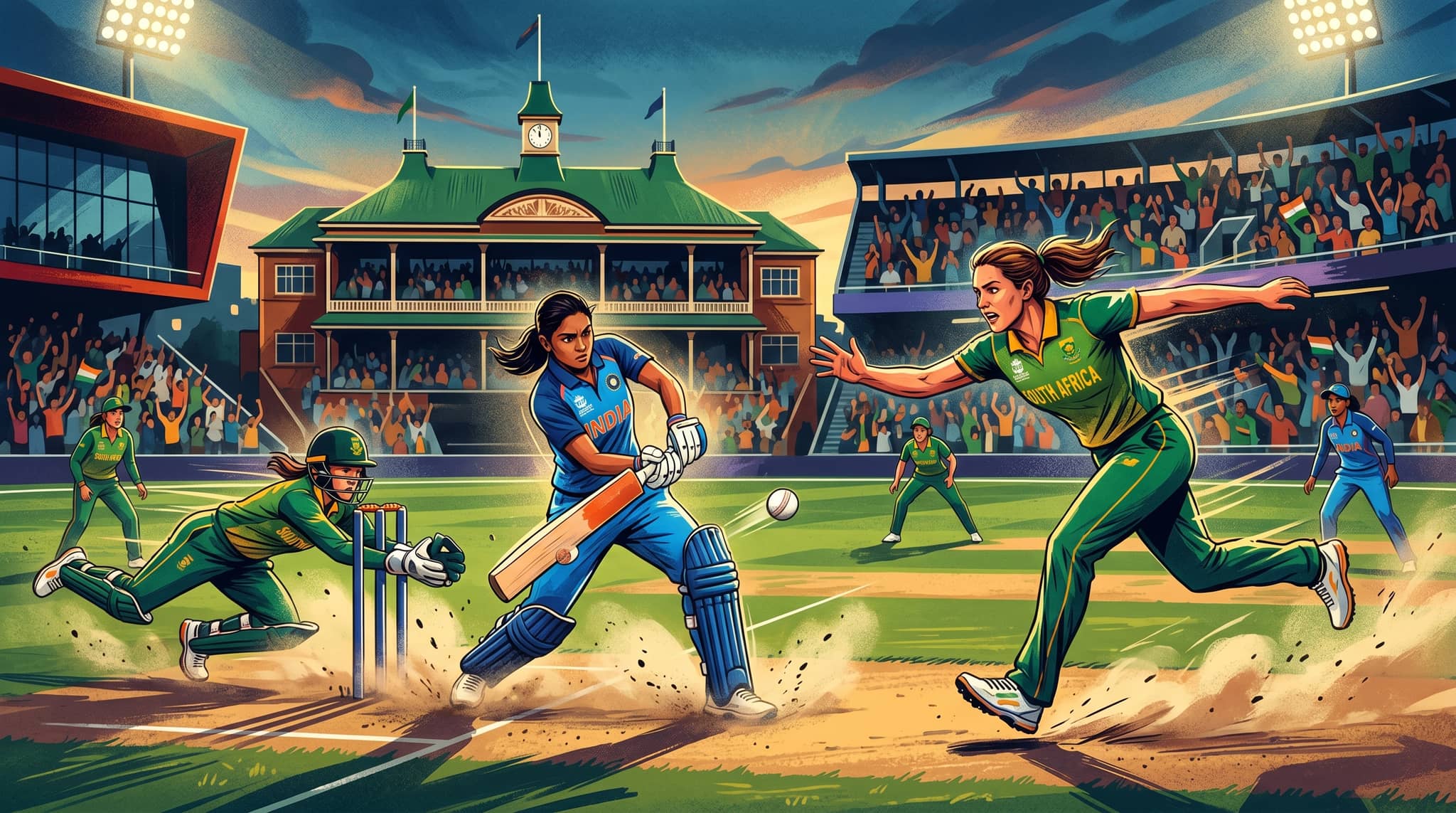 South Africa and India Meet at Old Trafford in ICC Women's T20 World Cup Group 1 Clash