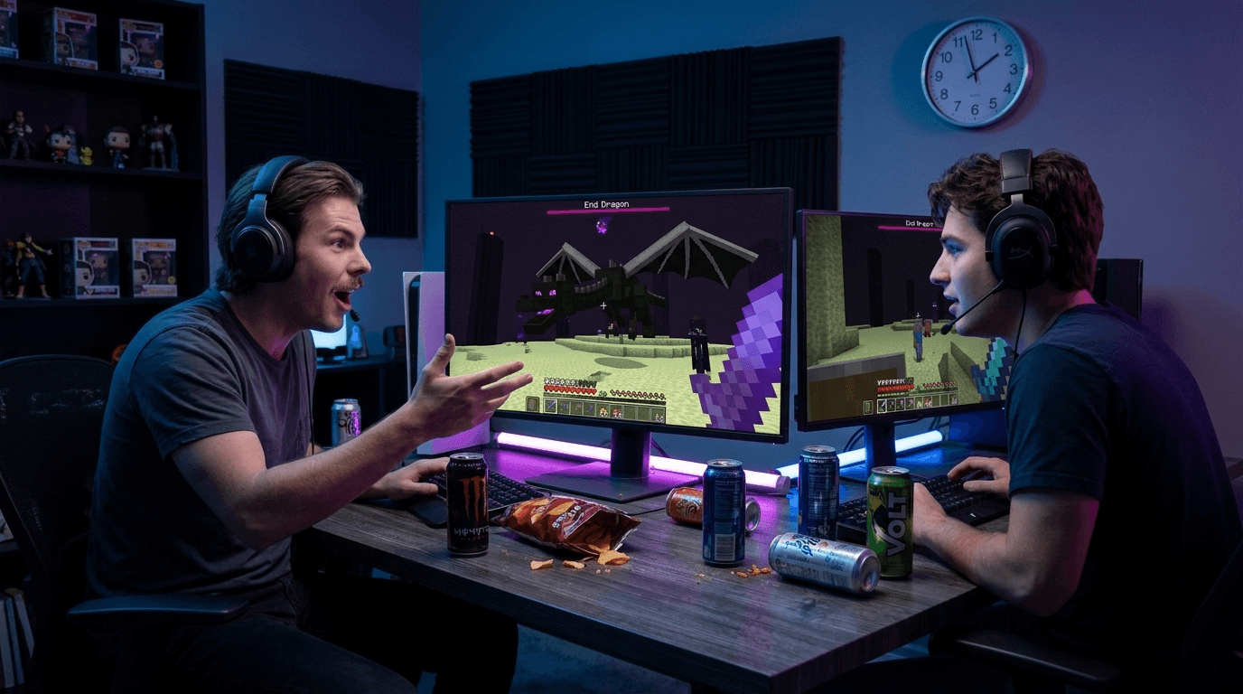 Kai and Speed Minecraft Marathon Nears 99.9% Completion