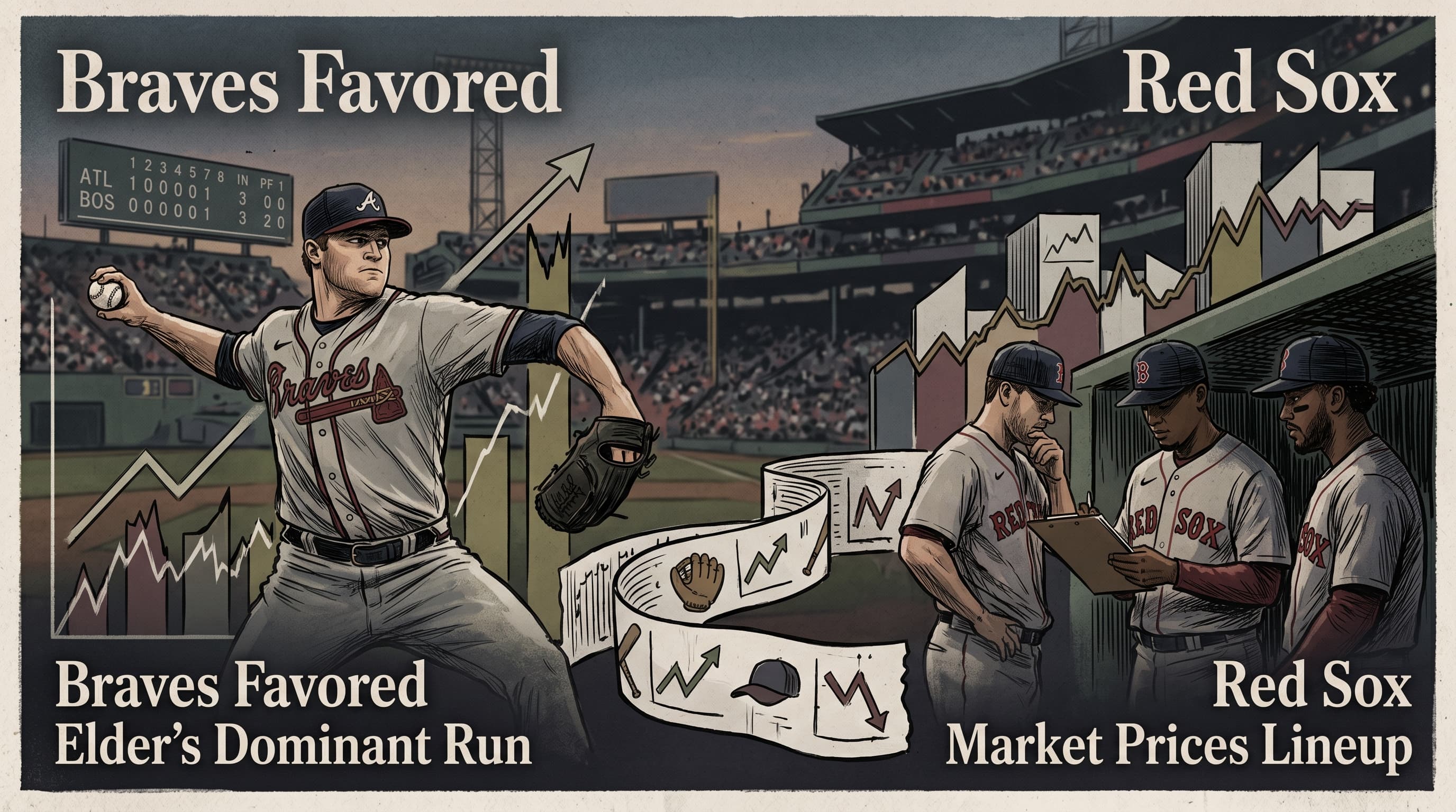 Braves Favored Over Red Sox as Elder Extends Dominant Run; Market Prices Lineup