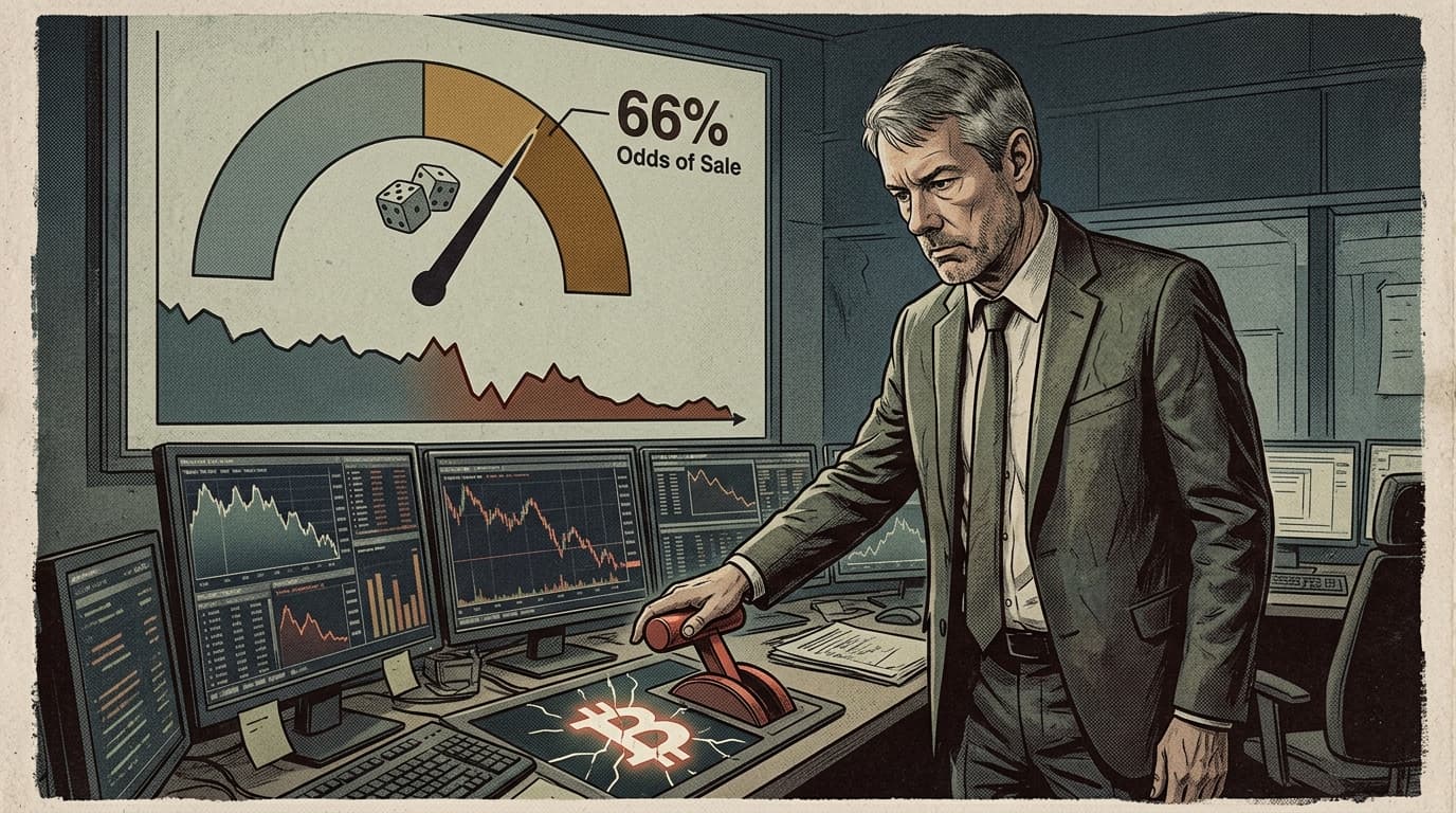 MicroStrategy Breaks 'Never Sell' Bitcoin Vow, Market Puts Odds of Sale at 66%