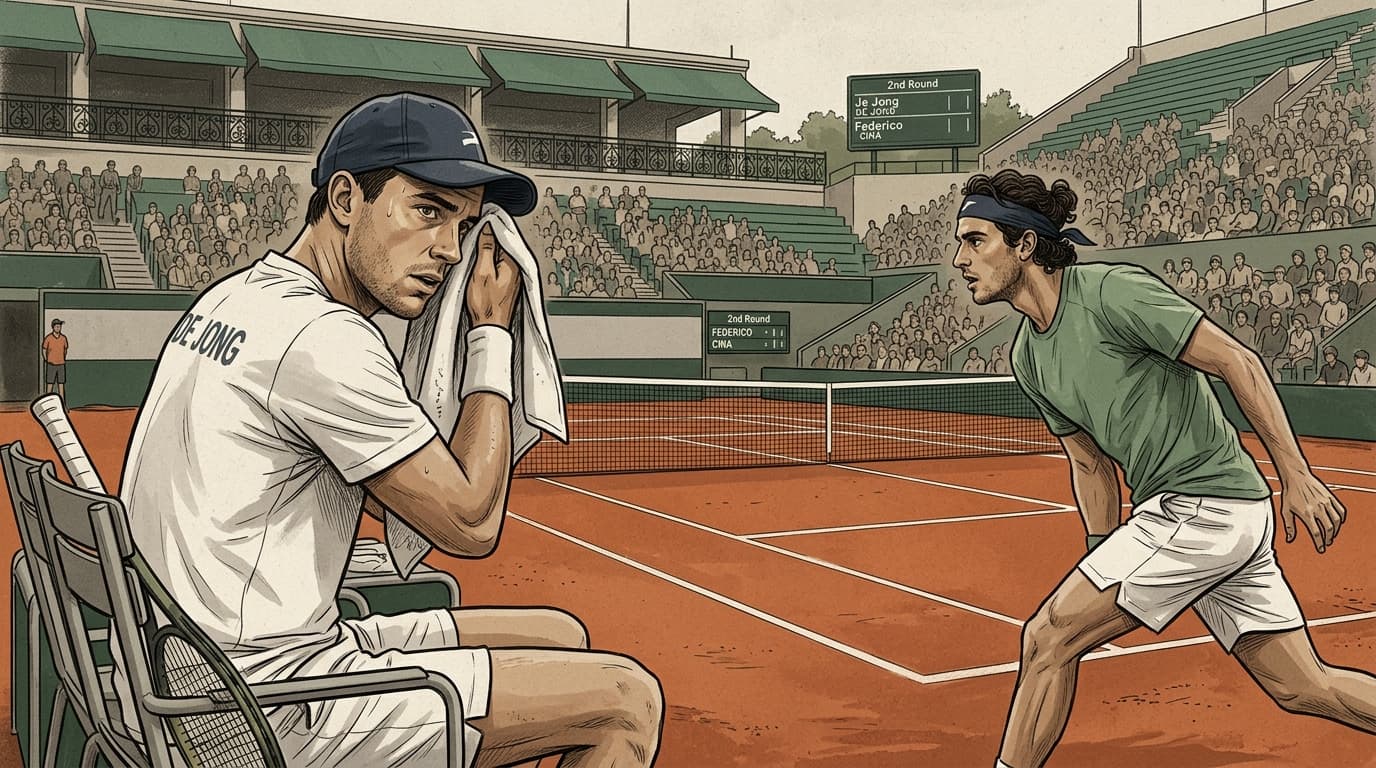 Lucky Loser Jesper de Jong Faces Federico Cina in Roland Garros Second Round