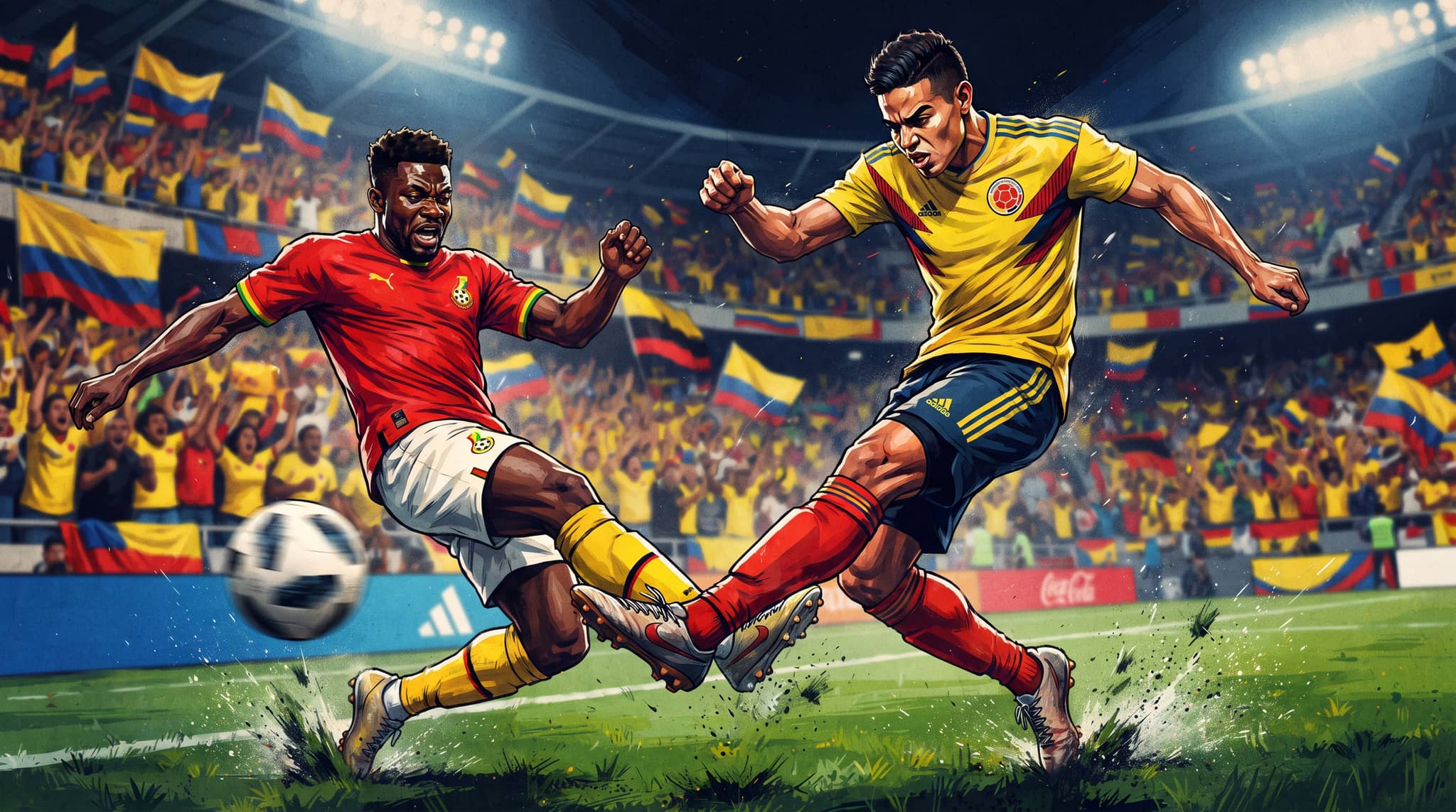 Colombia Faces Ghana in World Cup Group Stage Match Tonight
