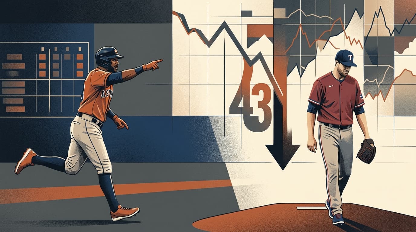 Astros' Series-Opening Win Drives Rangers' Odds Down 43 Points Ahead of deGrom Start