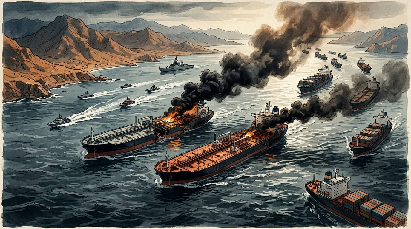 Iran Strikes Two Tankers as Strait of Hormuz Shuts to Traffic